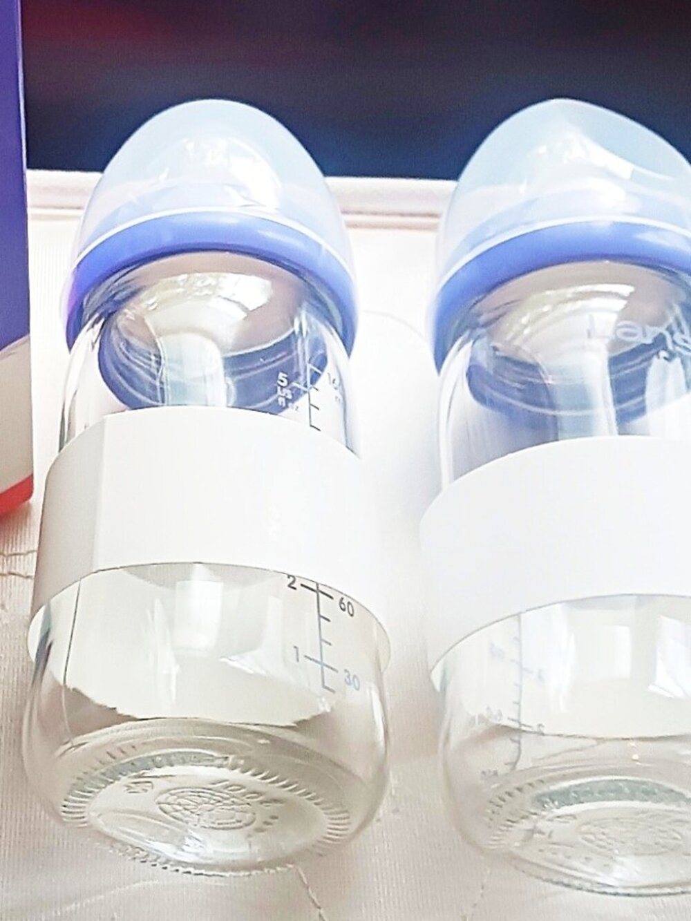 Lansinoh Glass Baby Bottles (2)+ 1 Carry Bag NEW